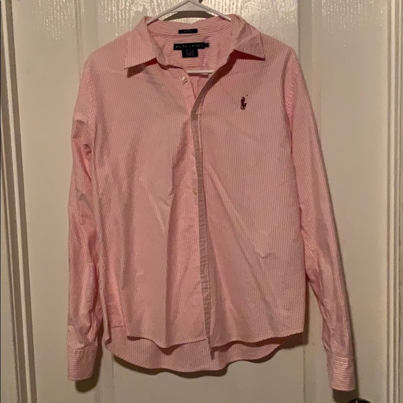 RL striped button down top - Picture 1 of 3